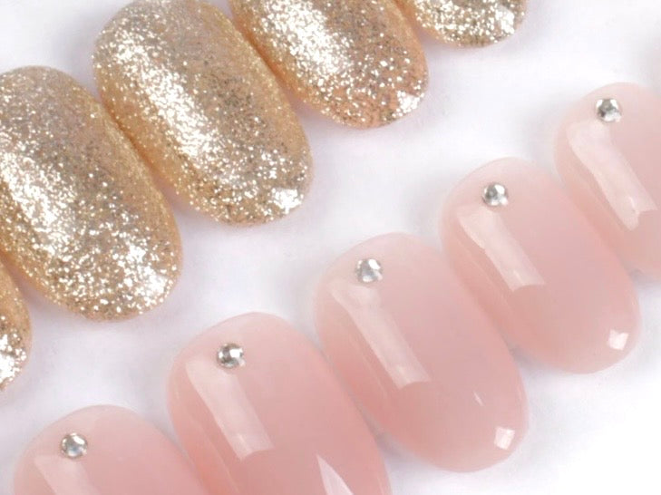 Sweetly Pink stone & Shining Pure Gold