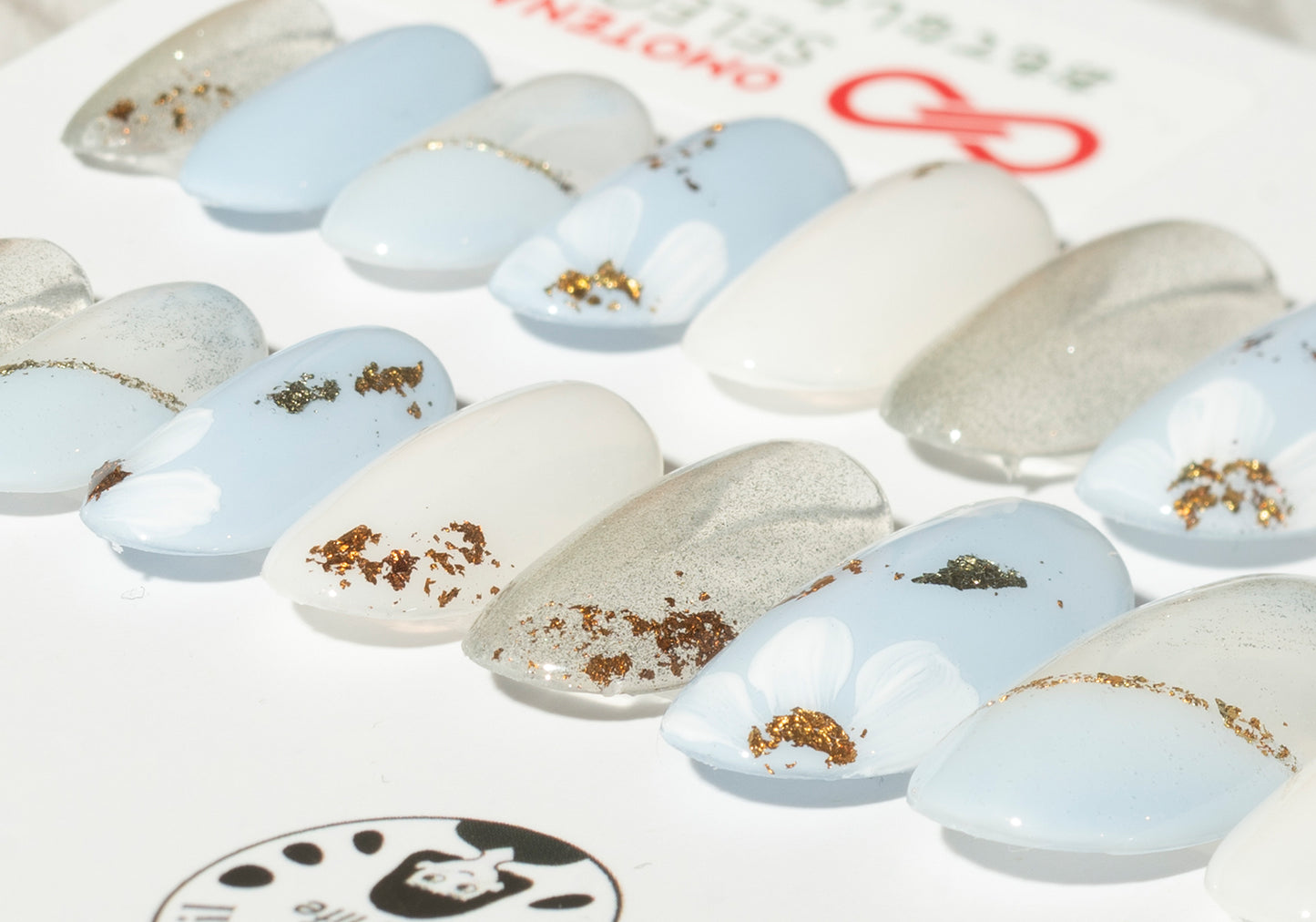 Wooden flower Skyblue
