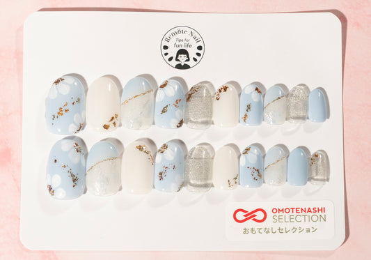 Wooden flower Skyblue